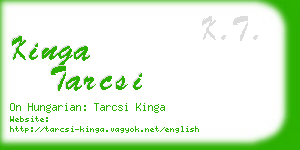 kinga tarcsi business card